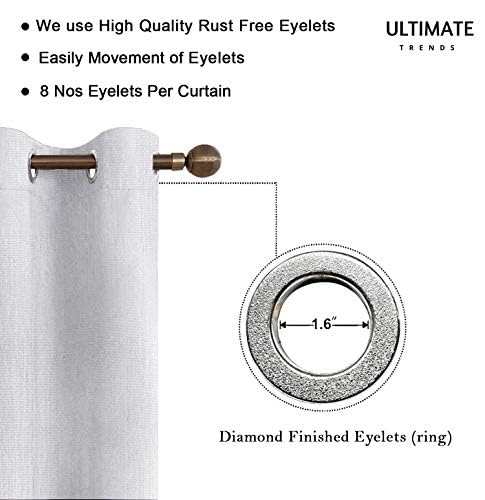 Digital Printed Blackout Curtains ,Diamonds Eyelets Tie Back For Window Room Doors , Heavy Quality Fabric Set Of 2