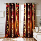 Ultimate Trends Festival Themed Light Filtering Polyester Curtain Diya, Lantern, Lotus & Fireworks Print | Ideal for Diwali, Pooja Room, Living Room Dcor | Eyelets| Pack of 2
