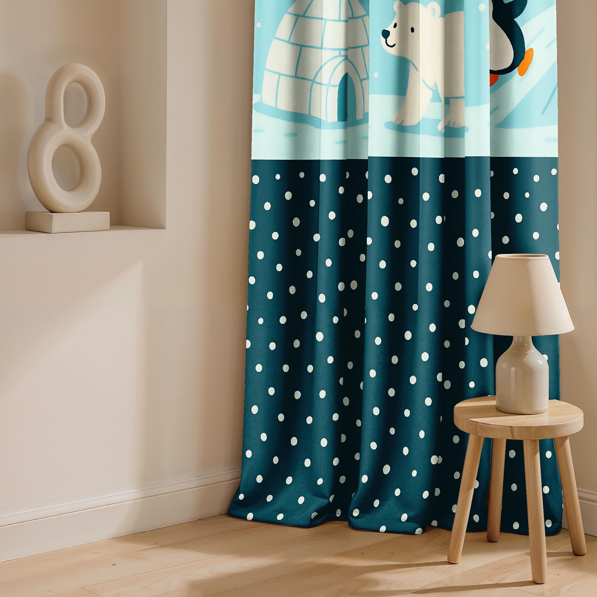 Ultimate Trends Light Filtering Kids Curtain | Fairy, Dragon Castle, Safari & Jungle Animal Prints | For kids Room Doors and Window | Pack Of 2