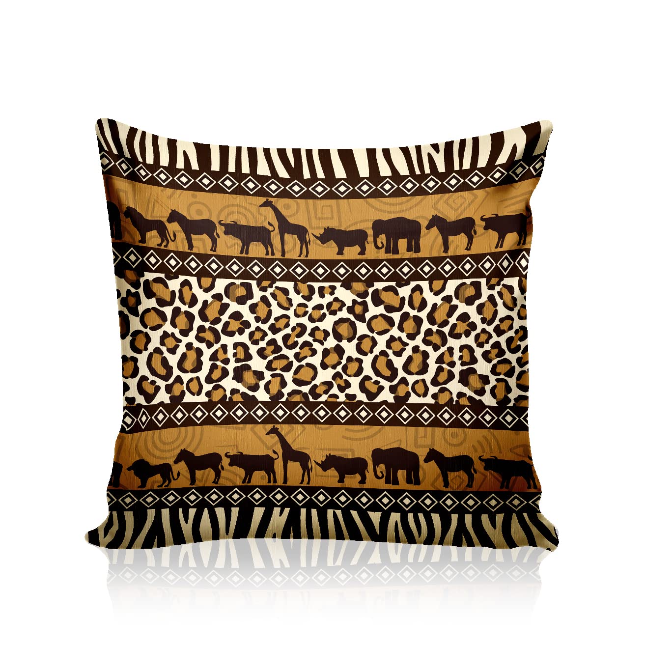 Ultimate Trends Digital Printed Soft Cotton Feel Polyester Decorative Cushion Cover, Modern Eligent Designs, Heavy Long Life Fabric, Set of 5