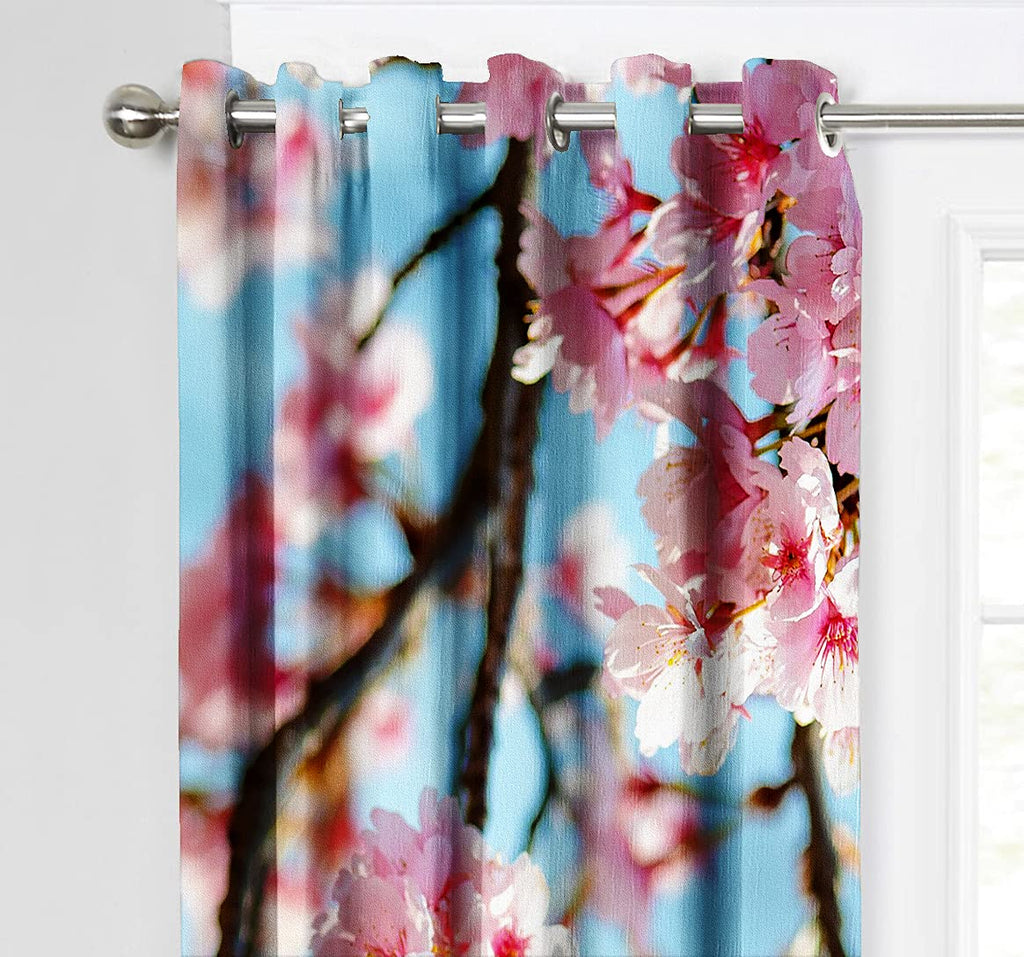 Digital Printed Blackout Curtains ,Diamonds Eyelets Tie Back For Window Room Doors , Heavy Quality Fabric Set Of 2