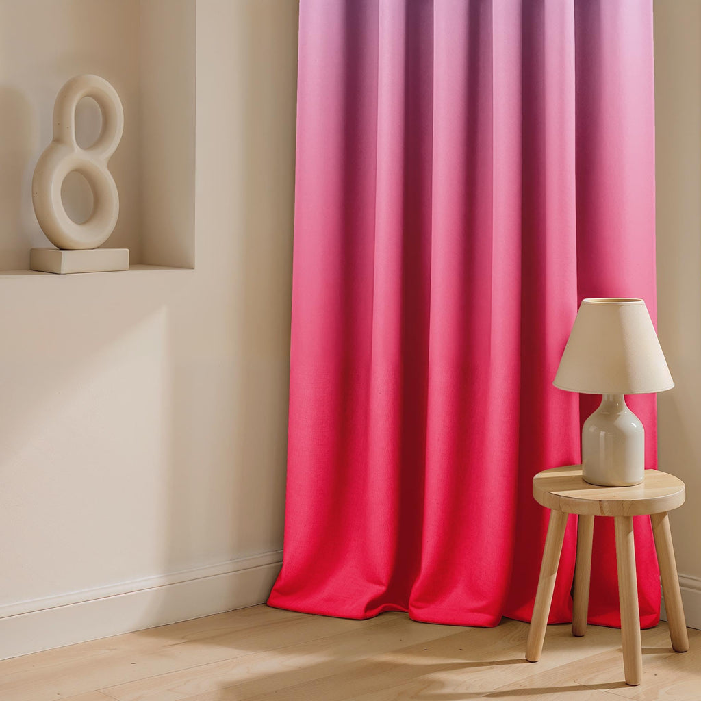 Ultimate Trends Room Darkening Ombre Curtain | Polyester Gradient | Room Doors and Window| 5 FEET Pack Of 2 ,Orchid Rose