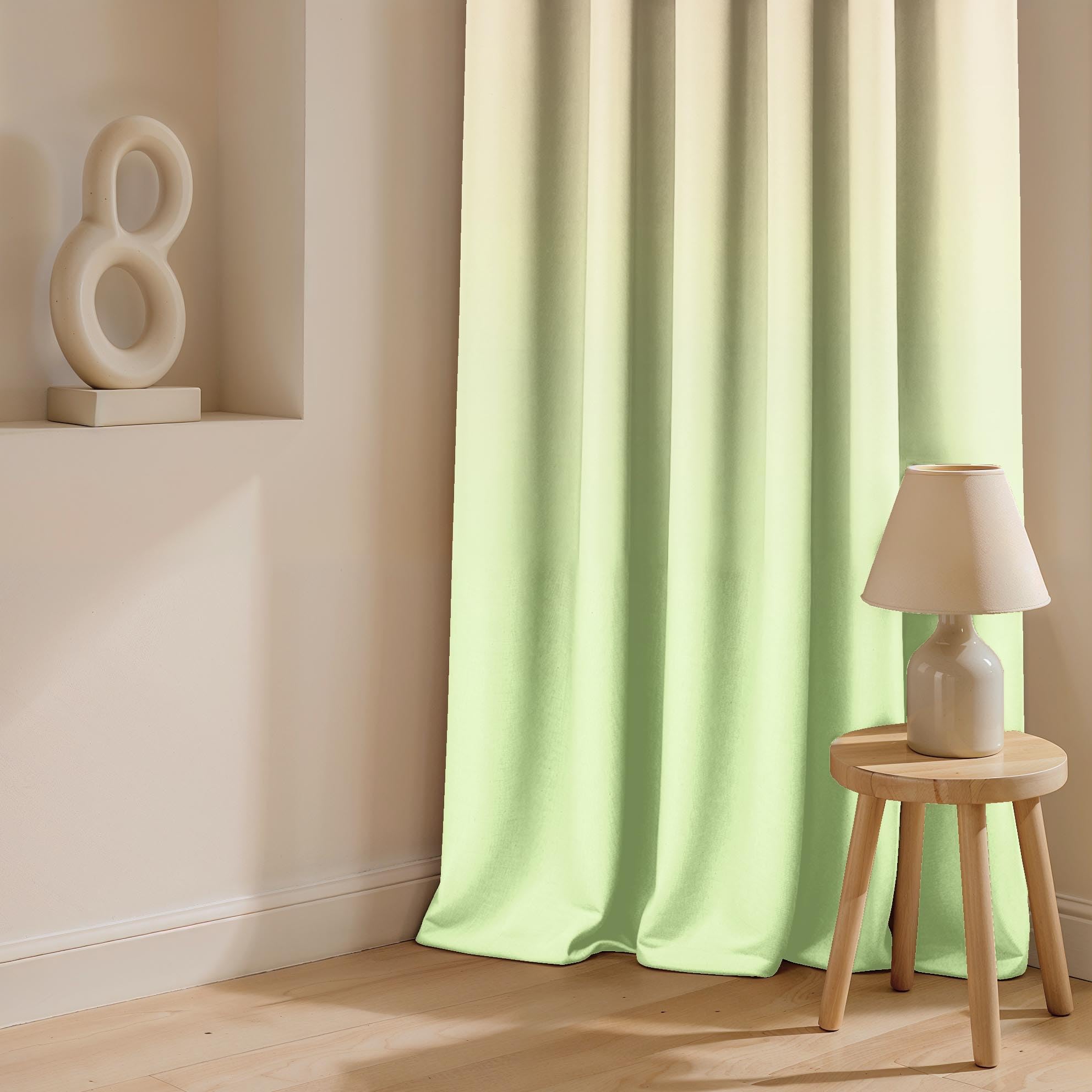Ultimate Trends Room Darkening Ombre Curtain | Polyester Gradient | Room Doors and Window| 5 FEET Pack Of 2 , Rose Spring