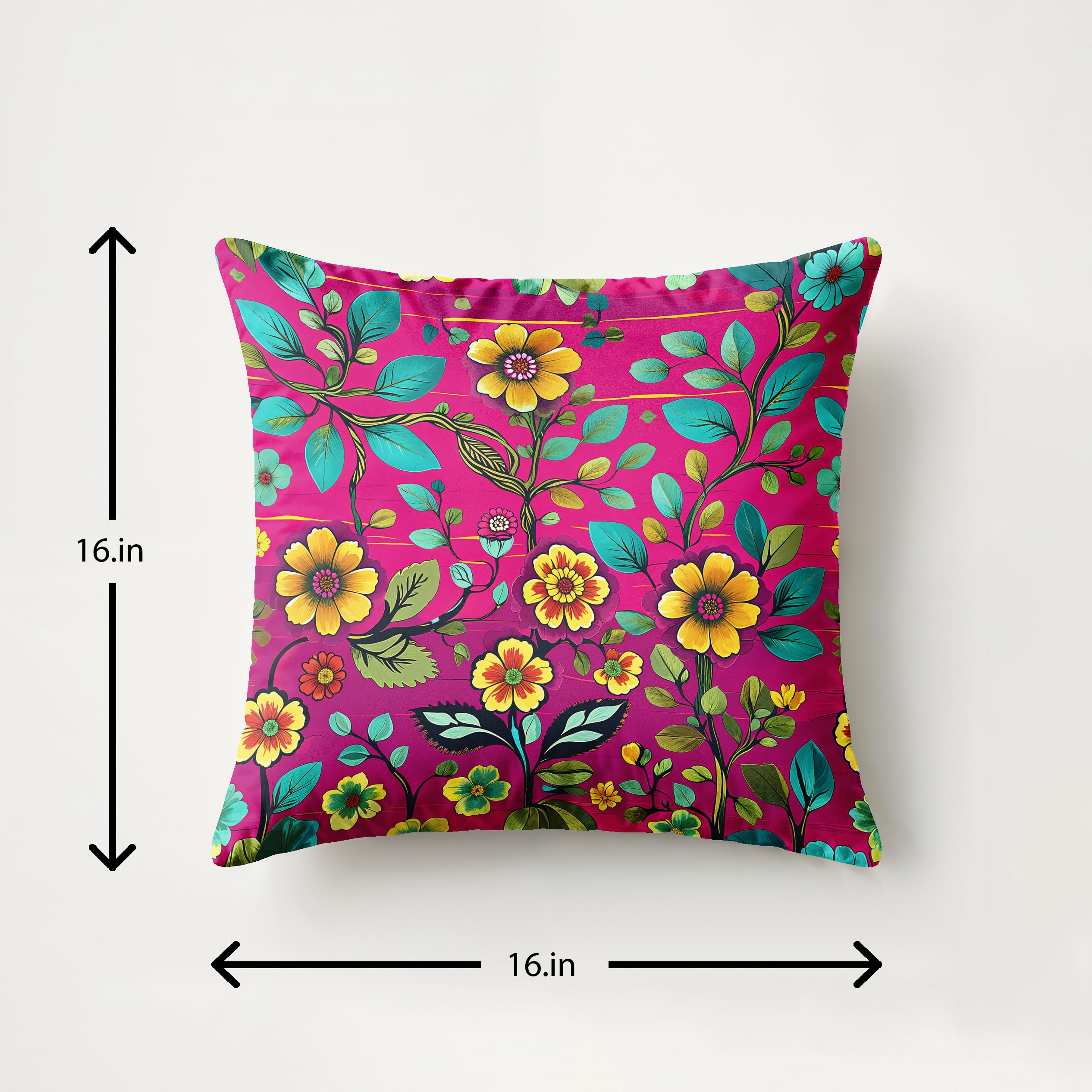 Ultimate Trends Digital Printed Soft Cotton Feel Polyester Decorative Cushion Cover, Modern Eligent Designs, Heavy Long Life Fabric, Set of 5