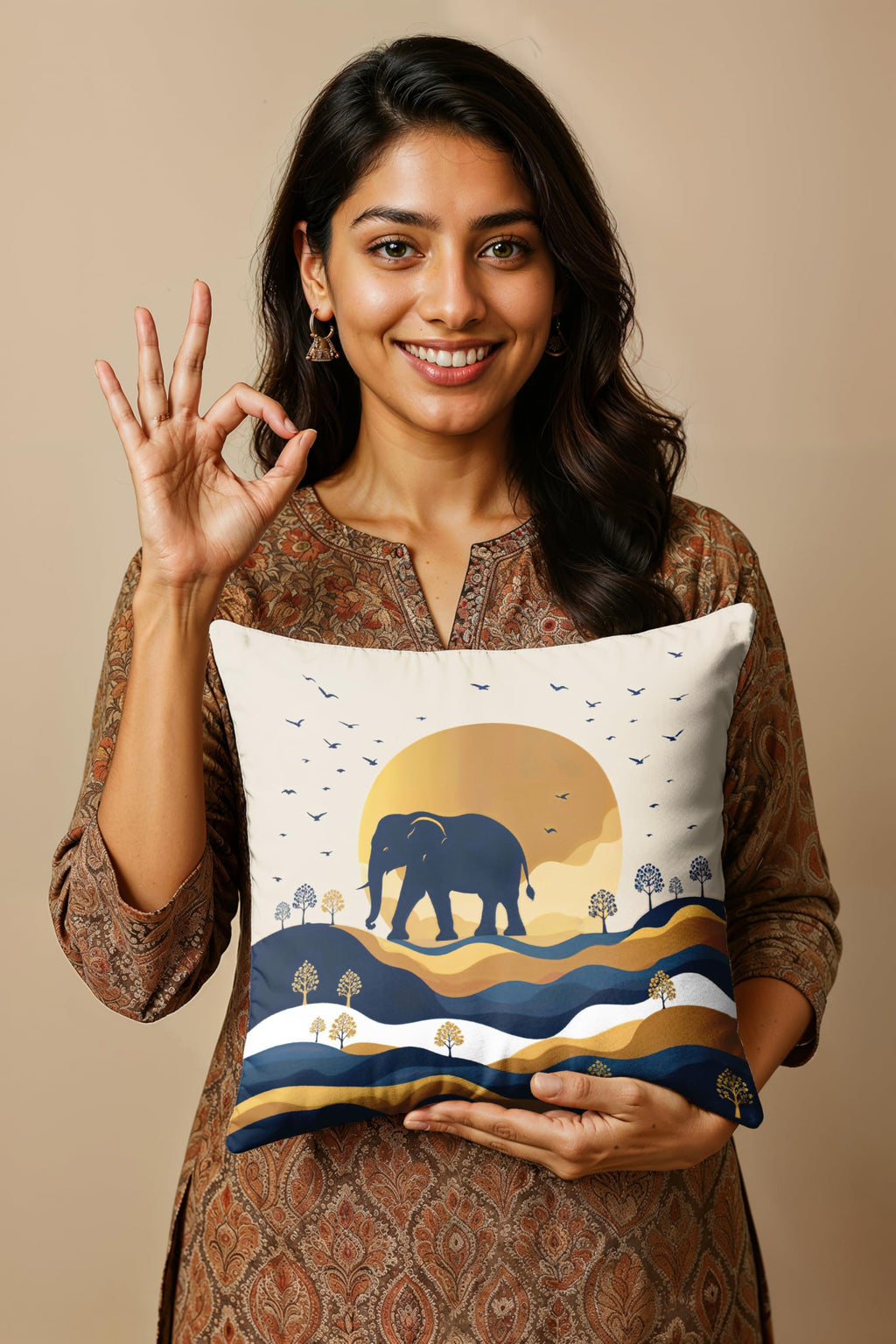 Ultimate Trends Digital Printed Soft Cotton Feel Polyester Decorative Cushion Cover, Modern Eligent Designs, Heavy Long Life Fabric, Set of 5