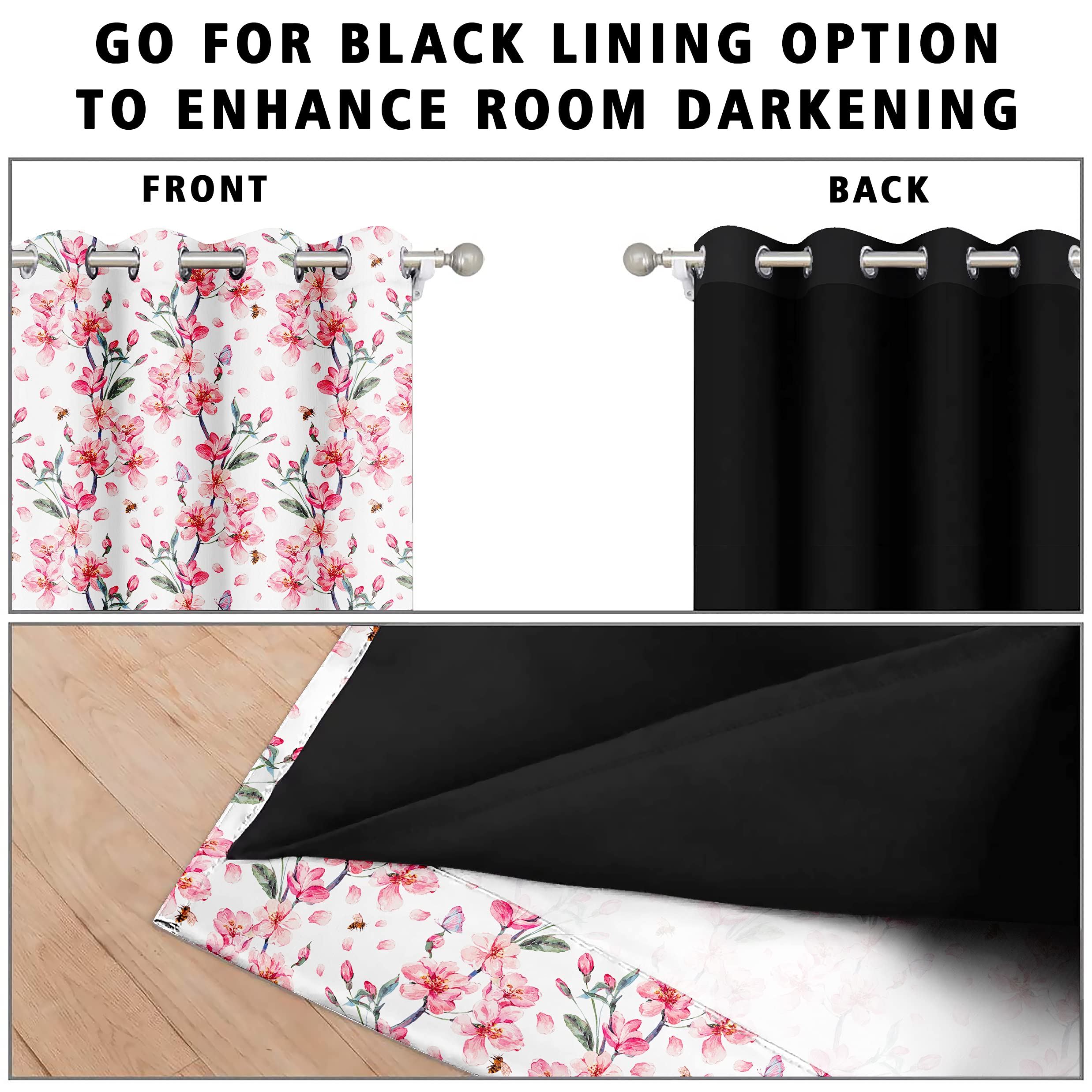 Digital Printed Blackout Curtains ,Diamonds Eyelets Tie Back For Window Room Doors , Heavy Quality Fabric Set Of 2