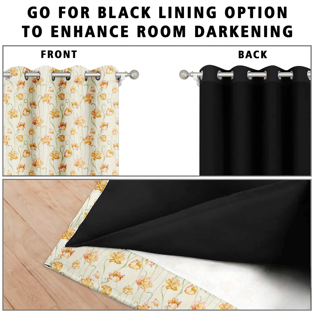 Digital Printed Blackout Curtains ,Diamonds Eyelets Tie Back For Window Room Doors , Heavy Quality Fabric Set Of 2