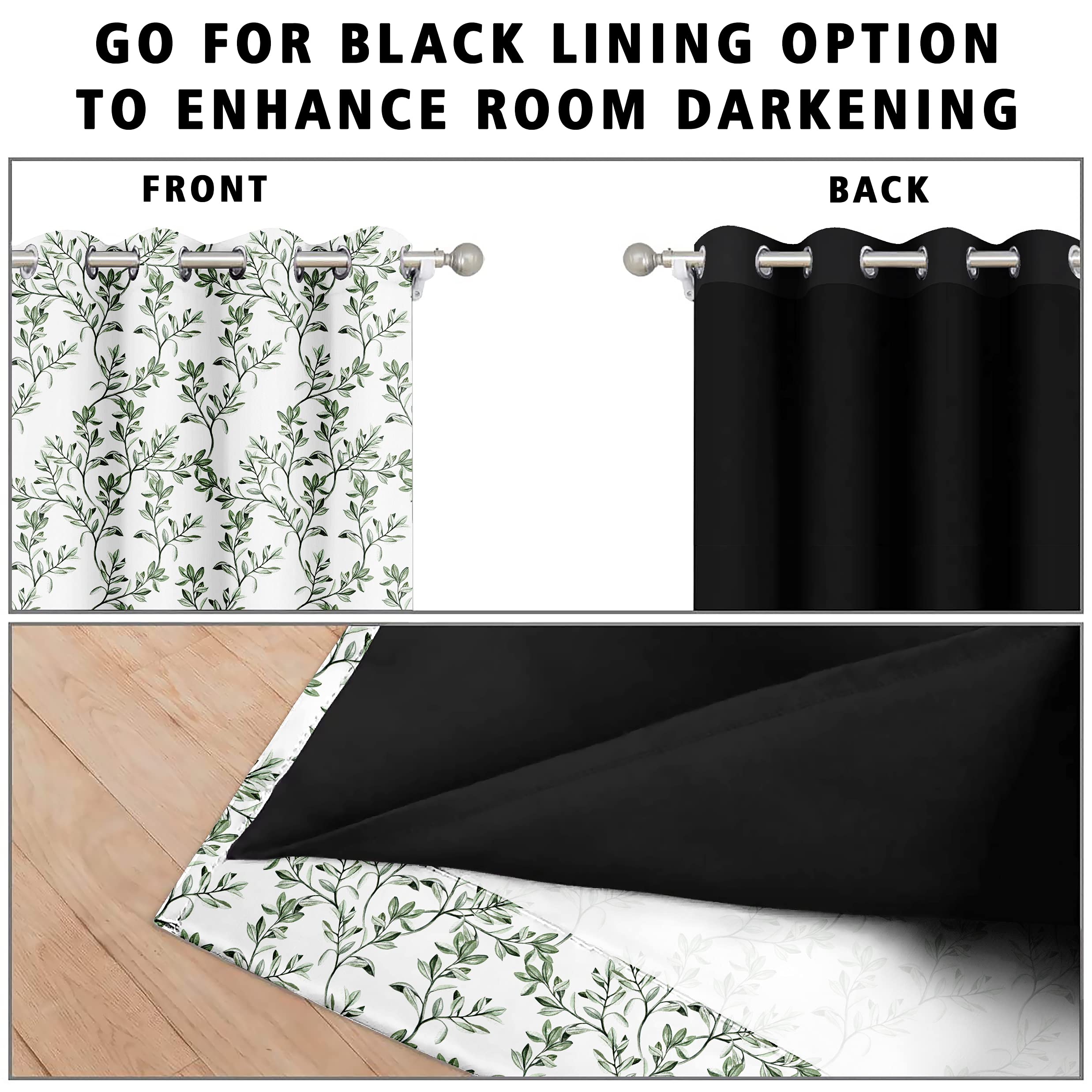 Digital Printed Blackout Curtains ,Diamonds Eyelets Tie Back For Window Room Doors , Heavy Quality Fabric Set Of 2