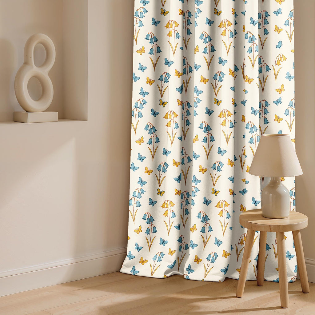 Ultimate Trends Room Darkening Digital Printed Floral Geomatrical Prints Curtain ,Diamond Eyelets, Tie Back, Floral Geomatrical,Pack Of 2