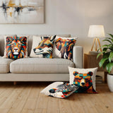 Ultimate Trends Digital Printed Soft Cotton Feel Polyester Decorative Cushion Cover, Modern Eligent Designs, Heavy Long Life Fabric, Set of 5
