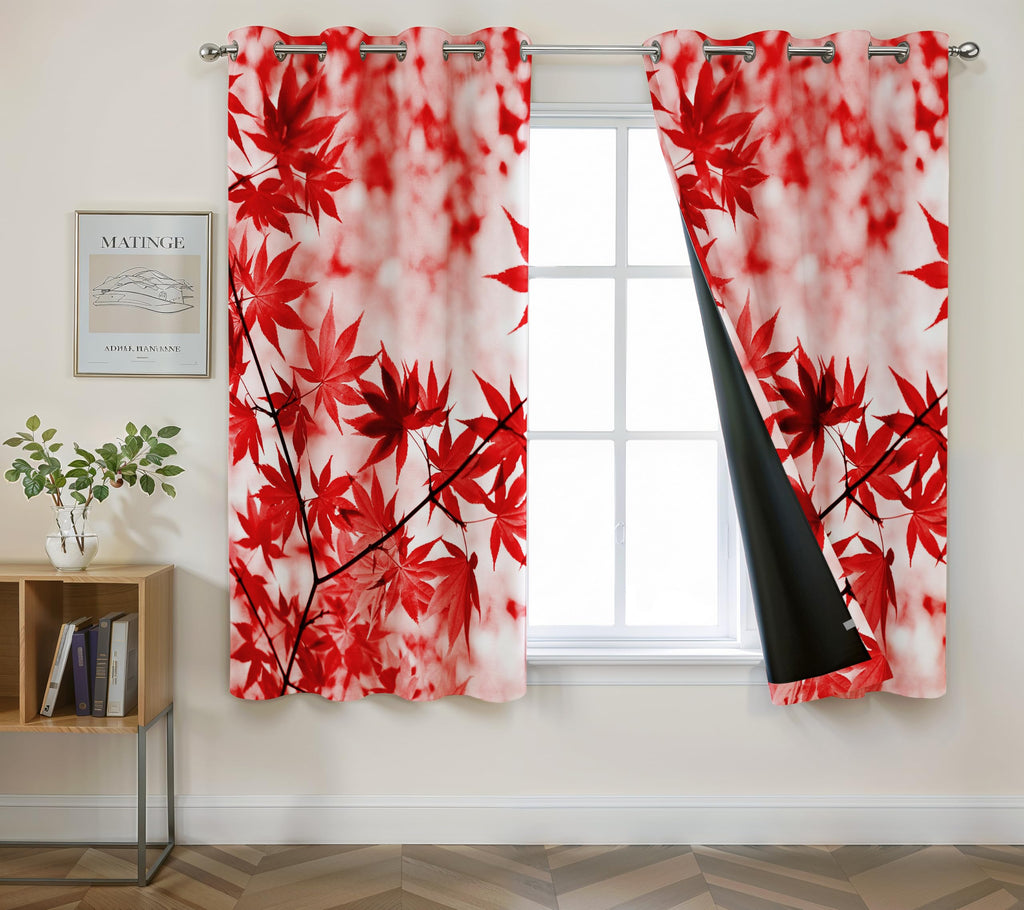 Digital Printed Blackout Curtains ,Diamonds Eyelets Tie Back For Window Room Doors , Heavy Quality Fabric Set Of 2