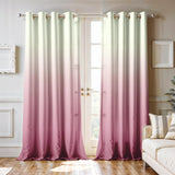 Ultimate Trends Room Darkening Ombre Curtain | Polyester Gradient | Room Doors and Window| 5 FEET Pack Of 2 ,Dusty Rose Mist