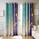 Ultimate Trends Room Darkening Digital Printed 3D Prints Curtain 65-70% Opacity ,Diamond Eyelets, Tie Back, Floral Decorated , Pack Of 2