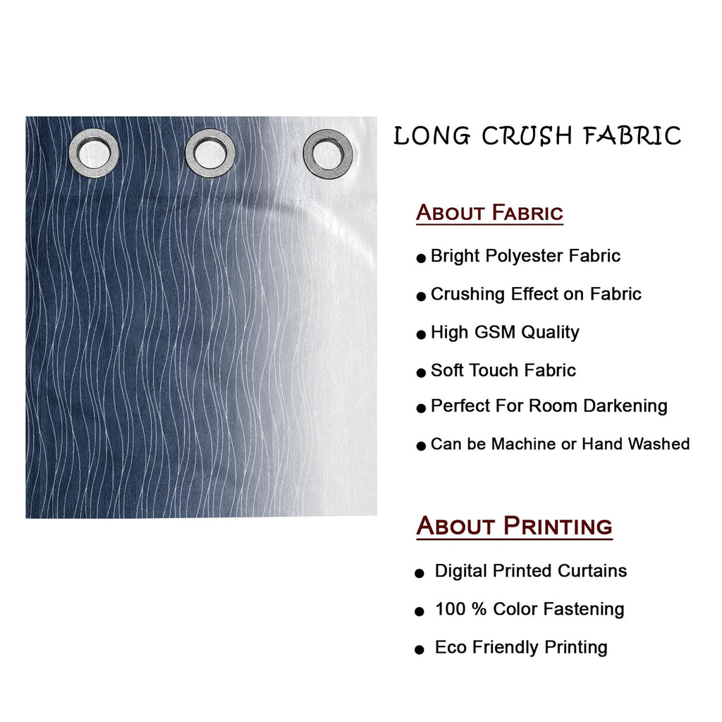 Ultimate Trends Ombre Blackout Curtains for Bedroom Room Darkening Curtains for Living Room,Energy Saving,Thermal Insulated Grommet Window Drapes, Navi Blue And Greyish White , 5 FEET ,2 Panels