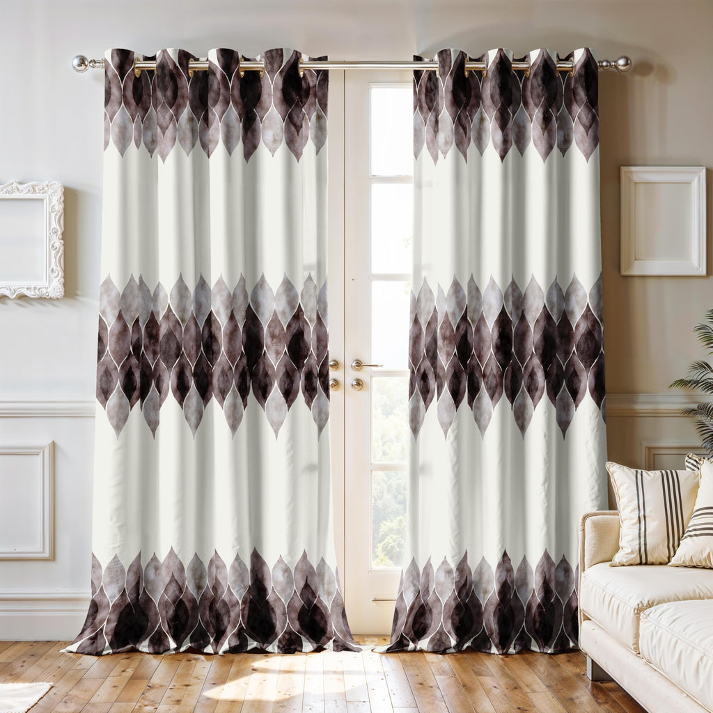 Ultimate Trends Room Darkening Digital Printed Modern ,Diamond Eyelets, Tie Back, Modern Prints, Pack Of 2