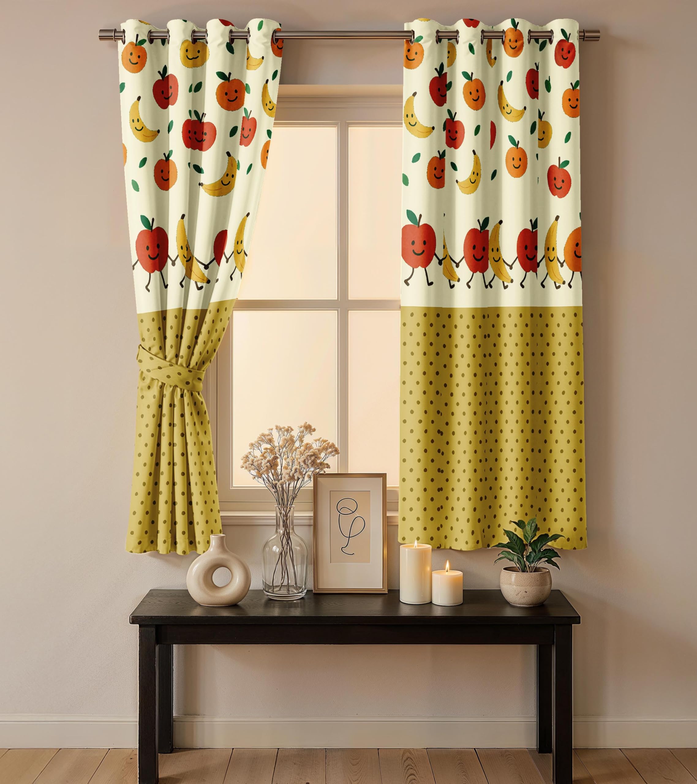 Ultimate Trends Light Filtering Kids Curtain | Fairy, Dragon Castle, Safari & Jungle Animal Prints | For kids Room Doors and Window | Pack Of 2