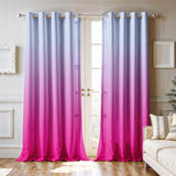 Ultimate Trends Room Darkening Ombre Curtain | Polyester Gradient | Room Doors and Window| 5 FEET Pack Of 2 ,Misty Fuchsia