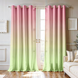 Ultimate Trends Room Darkening Ombre Curtain | Polyester Gradient | Room Doors and Window| 5 FEET Pack Of 2 , Rose Spring