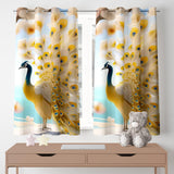 Ultimate Trends Digital Printed |Peacock Prints| Light Filtering Curtains For Windows & Doors | Multiple Styles & Colors | Set Of 2