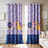 Ultimate Trends Light Filtering Kids Curtain | Fairy, Dragon Castle, Safari & Jungle Animal Prints | For kids Room Doors and Window | Pack Of 2