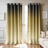 Ultimate Trends Room Darkening Ombre Curtain | Polyester Gradient | Room Doors and Window| 5 FEET Pack Of 2 ,Charcoal Sand