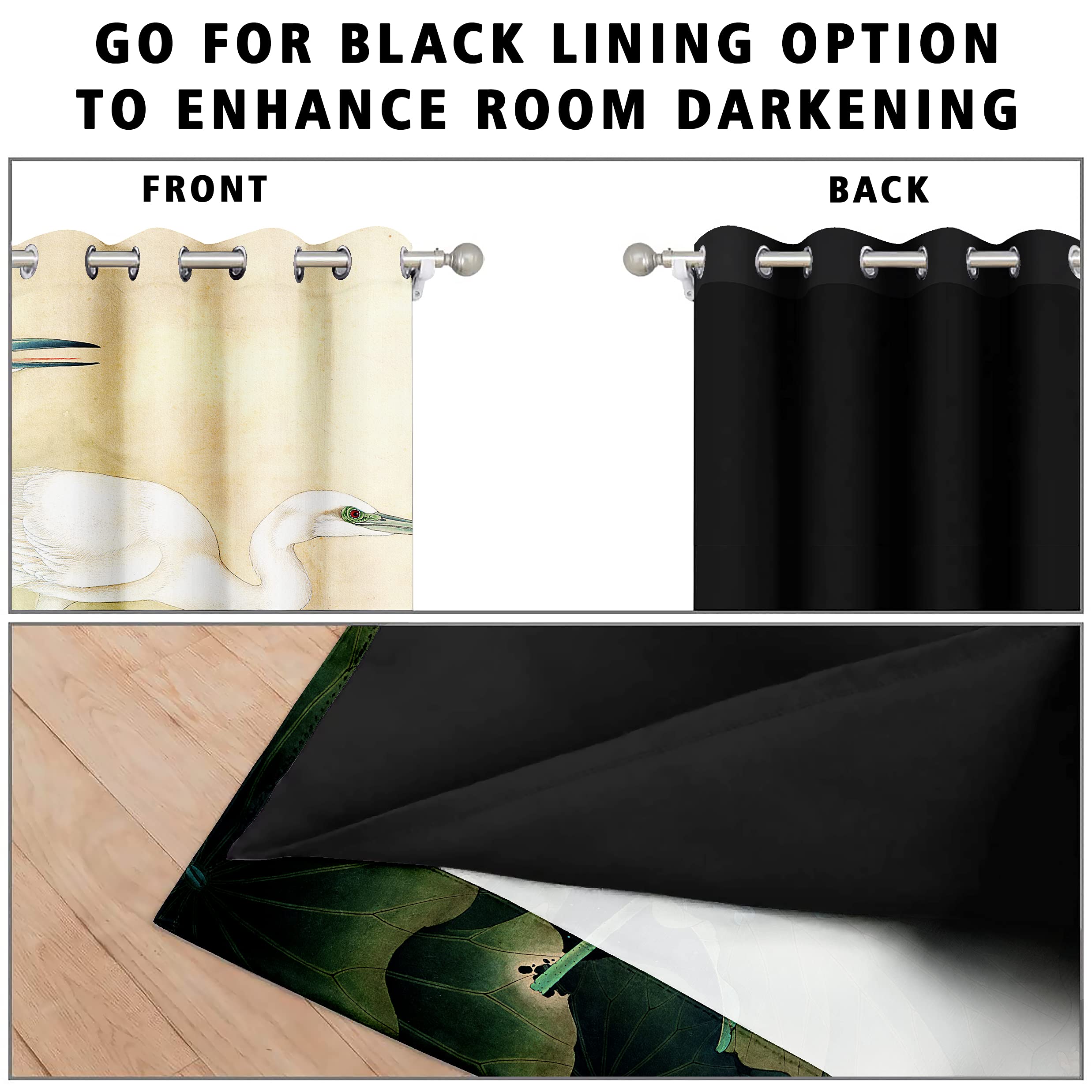 Digital Printed Blackout Curtains ,Diamonds Eyelets Tie Back For Window Room Doors , Heavy Quality Fabric Set Of 2