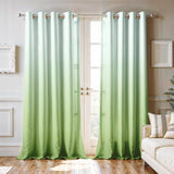 Ultimate Trends Room Darkening Ombre Curtain | Polyester Gradient | Room Doors and Window| 5 FEET Pack Of 2 ,Fresh Meadow