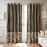 Ultimate Trends Room Darkening Digital Printed Modern ,Diamond Eyelets, Tie Back, Modern Prints, Pack Of 2