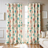Ultimate Trends Room Darkening Digital Printed Floral Geomatrical Prints Curtain ,Diamond Eyelets, Tie Back, Floral Geomatrical,Pack Of 2