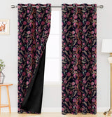 Digital Printed Blackout Curtains ,Diamonds Eyelets Tie Back For Window Room Doors , Heavy Quality Fabric Set Of 2