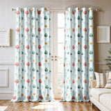 Ultimate Trends Room Darkening Digital Printed Floral Geomatrical Prints Curtain ,Diamond Eyelets, Tie Back, Floral Geomatrical,Pack Of 2