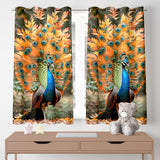 Ultimate Trends Digital Printed |Peacock Prints| Light Filtering Curtains For Windows & Doors | Multiple Styles & Colors | Set Of 2