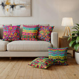 Ultimate Trends Digital Printed Soft Cotton Feel Polyester Decorative Cushion Cover, Modern Eligent Designs, Heavy Long Life Fabric, Set of 5