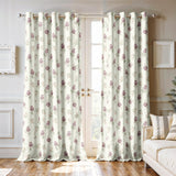 Ultimate Trends Room Darkening Digital Printed Floral Geomatrical Prints Curtain ,Diamond Eyelets, Tie Back, Floral Geomatrical,Pack Of 2
