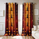 Ultimate Trends Festival Themed Light Filtering Polyester Curtain Diya, Lantern, Lotus & Fireworks Print | Ideal for Diwali, Pooja Room, Living Room Dcor | Eyelets| Pack of 2