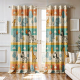 Ultimate Trends Light Filtering Kids Curtain | Fairy, Dragon Castle, Safari & Jungle Animal Prints | For kids Room Doors and Window | Pack Of 2
