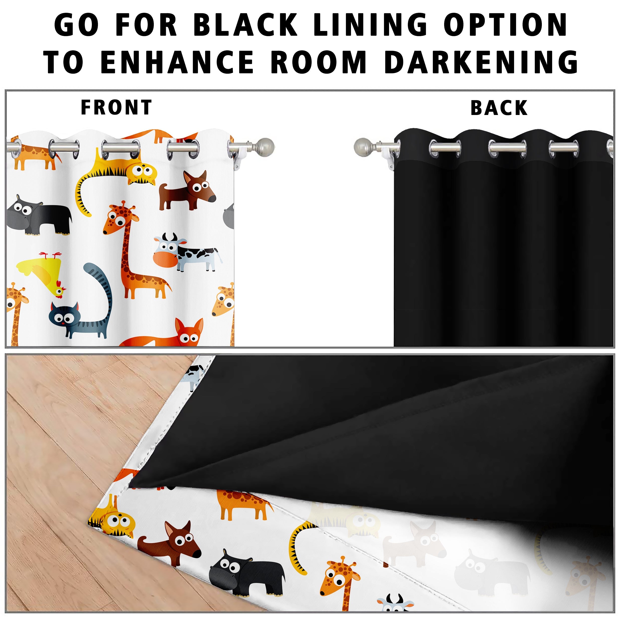Animals White, Blackout Curtains